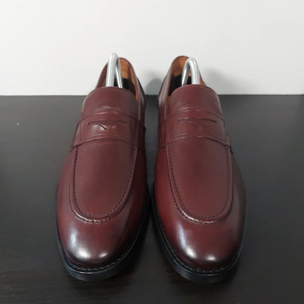 Allen Edmonds Eli Loafer Mens 8.5 D Burgundy Leather Penny Loafers 5940